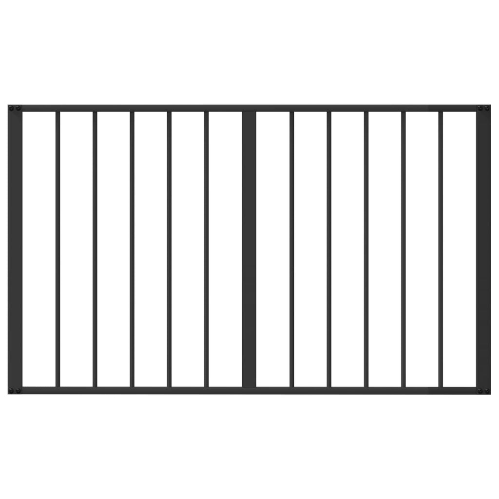 Hundetor 4 pcs Schwarz 100 x 60 cm Verzinkter Stahl