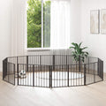 Hundetor 10 pcs Schwarz 100 x 60 cm Verzinkter Stahl