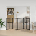 Hundetor 4 pcs Schwarz 80 x 100 cm Verzinkter Stahl