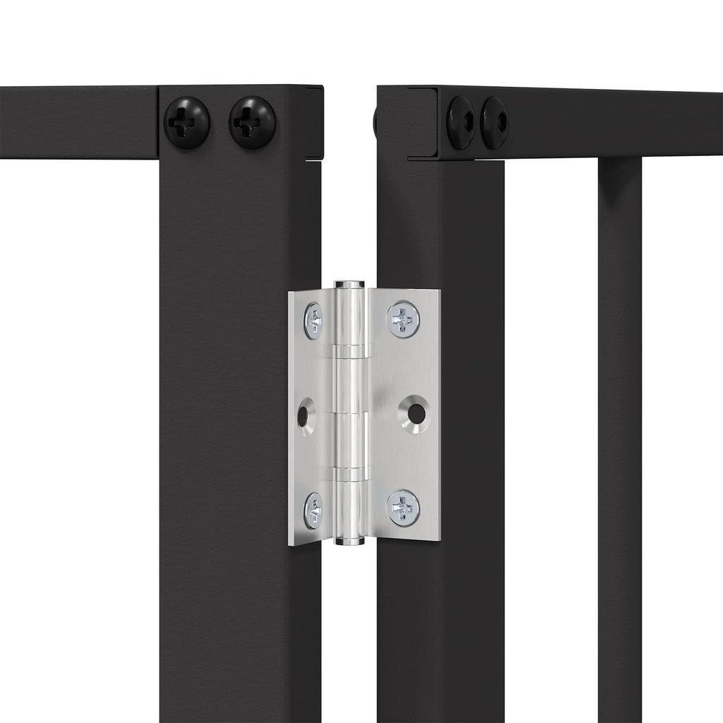 Hundetor 6 pcs Schwarz 80 x 100 cm Verzinkter Stahl