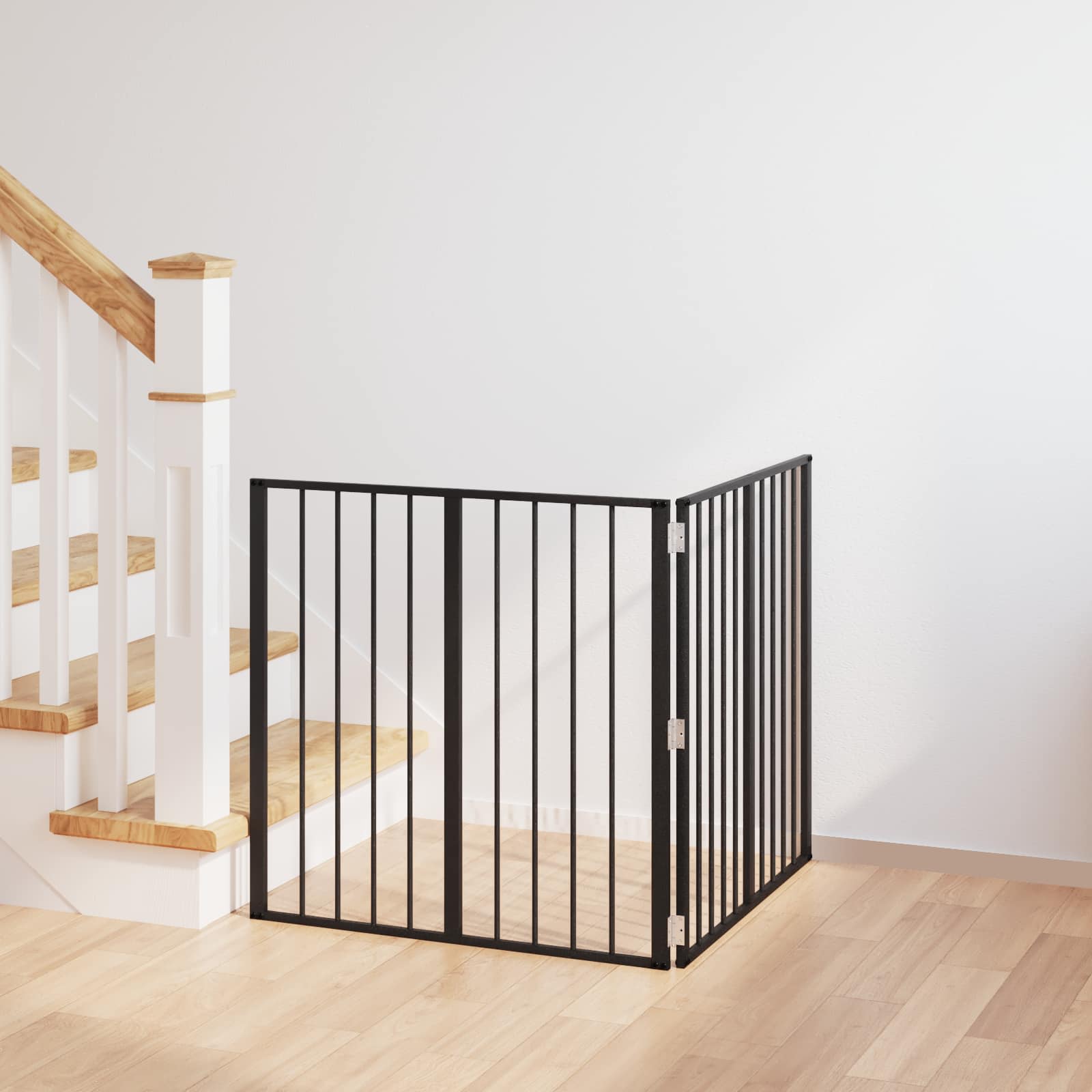 Hundetor 2 pcs Schwarz 80 x 80 cm Verzinkter Stahl