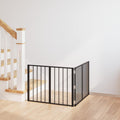 Hundetor 2 pcs Schwarz 80 x 60 cm Verzinkter Stahl