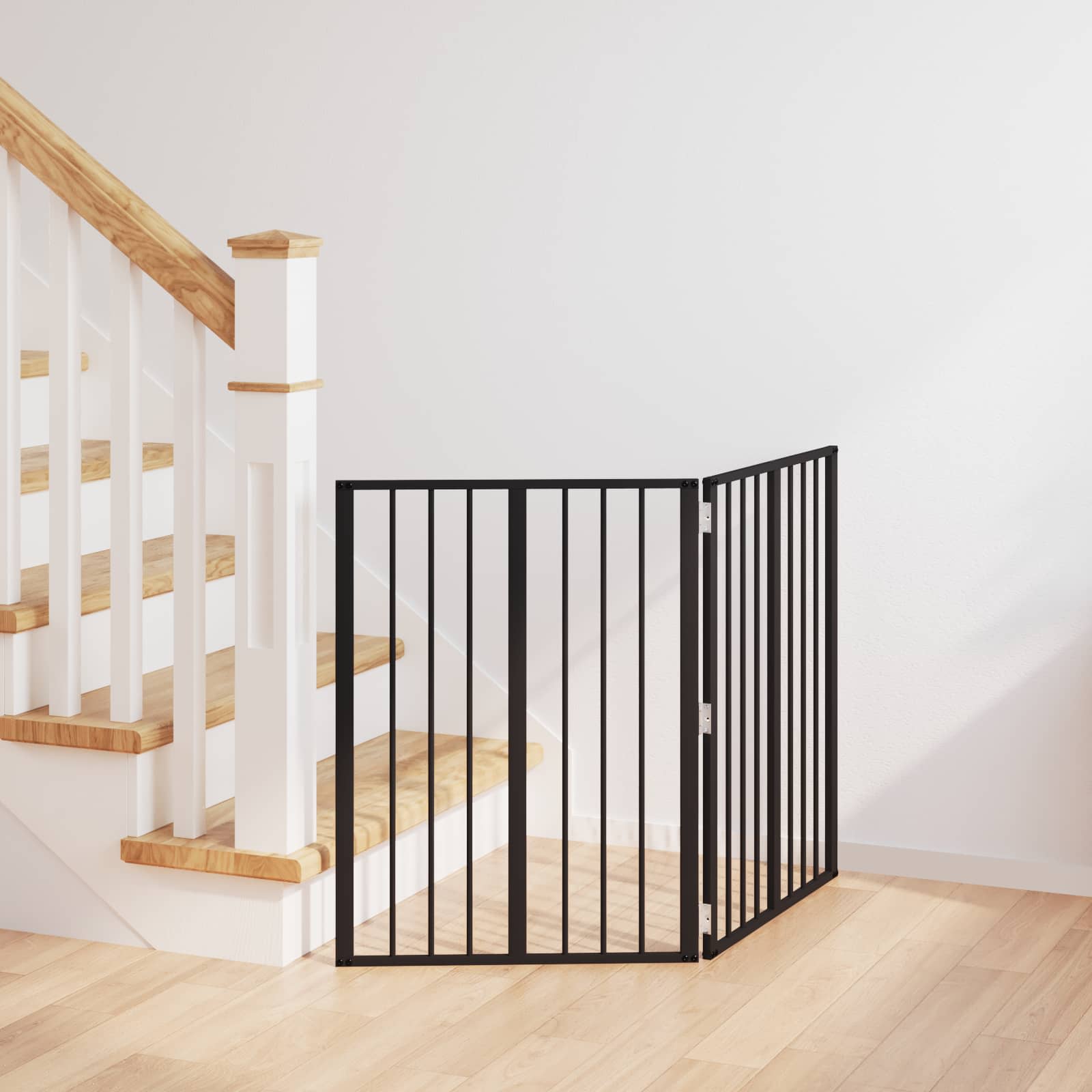 Hundetor 2 pcs Schwarz 60 x 80 cm Verzinkter Stahl