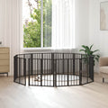 Hundetor 10 pcs Schwarz 60 x 60 cm Verzinkter Stahl