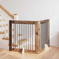 Klappbares Hundetor mit Ständern 2 pcs Altholz 200,5 cm