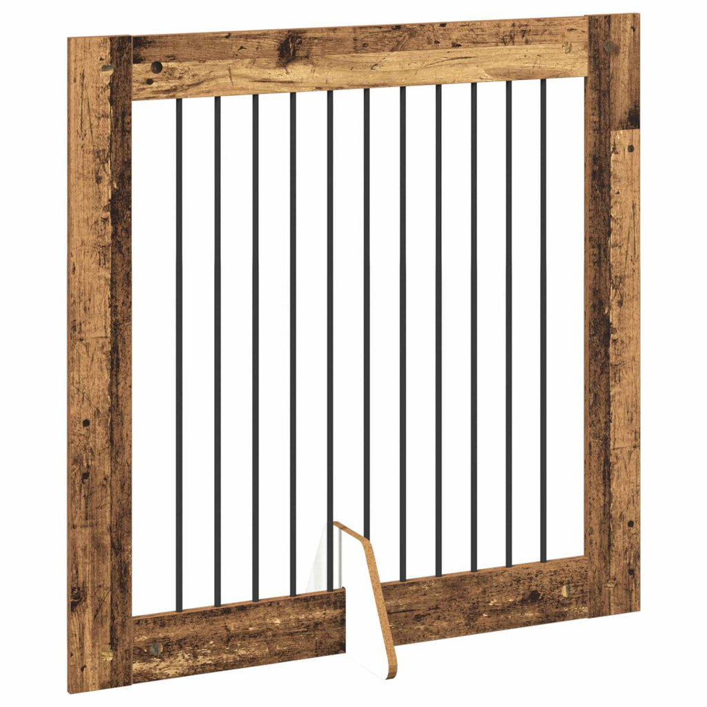 Klappbares Hundetor mit Ständern 2 pcs Altholz 200,5 cm