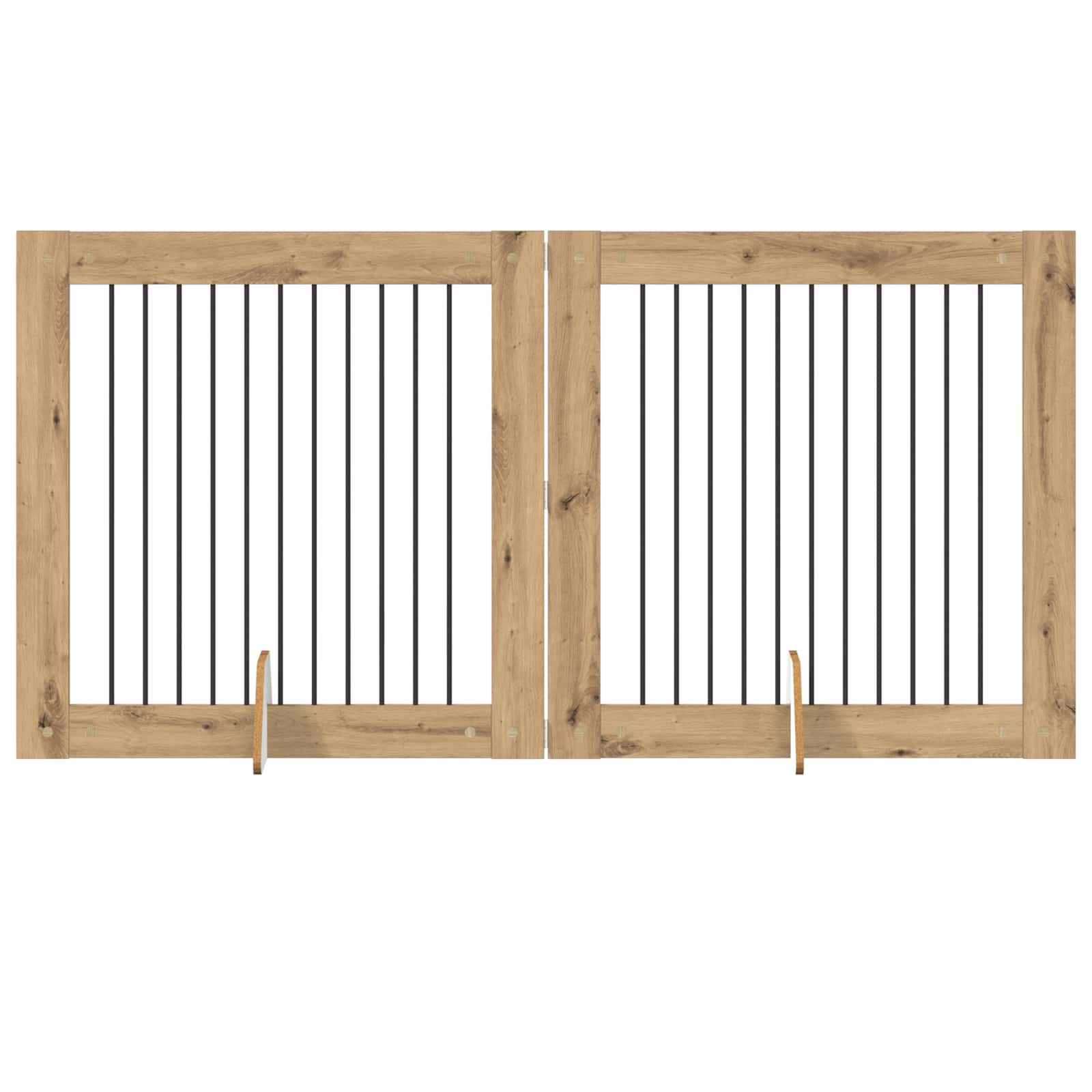 Klappbares Hundetor mit Ständern 2 pcs Artisan-Eiche 200,5 cm