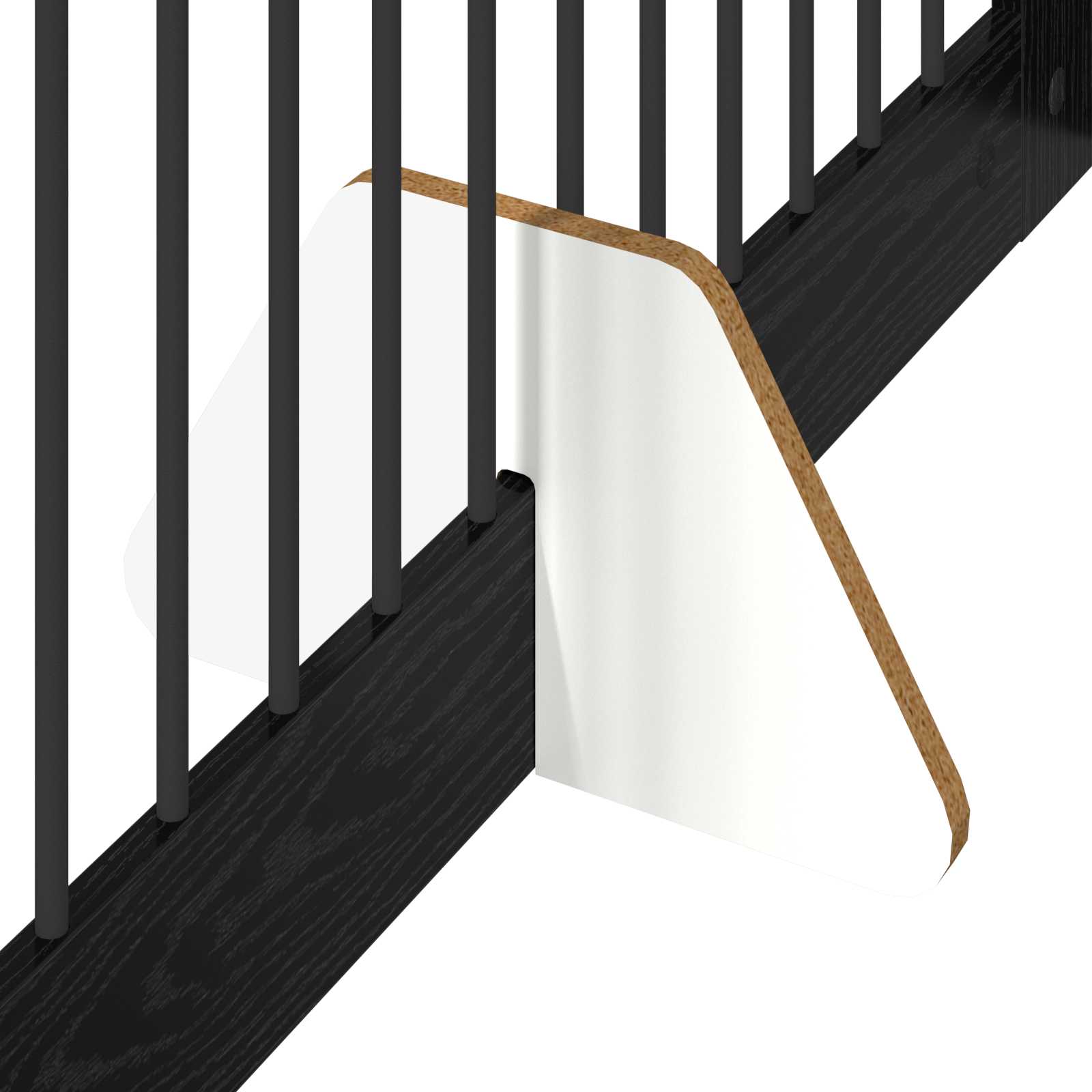 Klappbares Hundetor mit Ständern 4 pcs Schwarze Eiche 401 cm