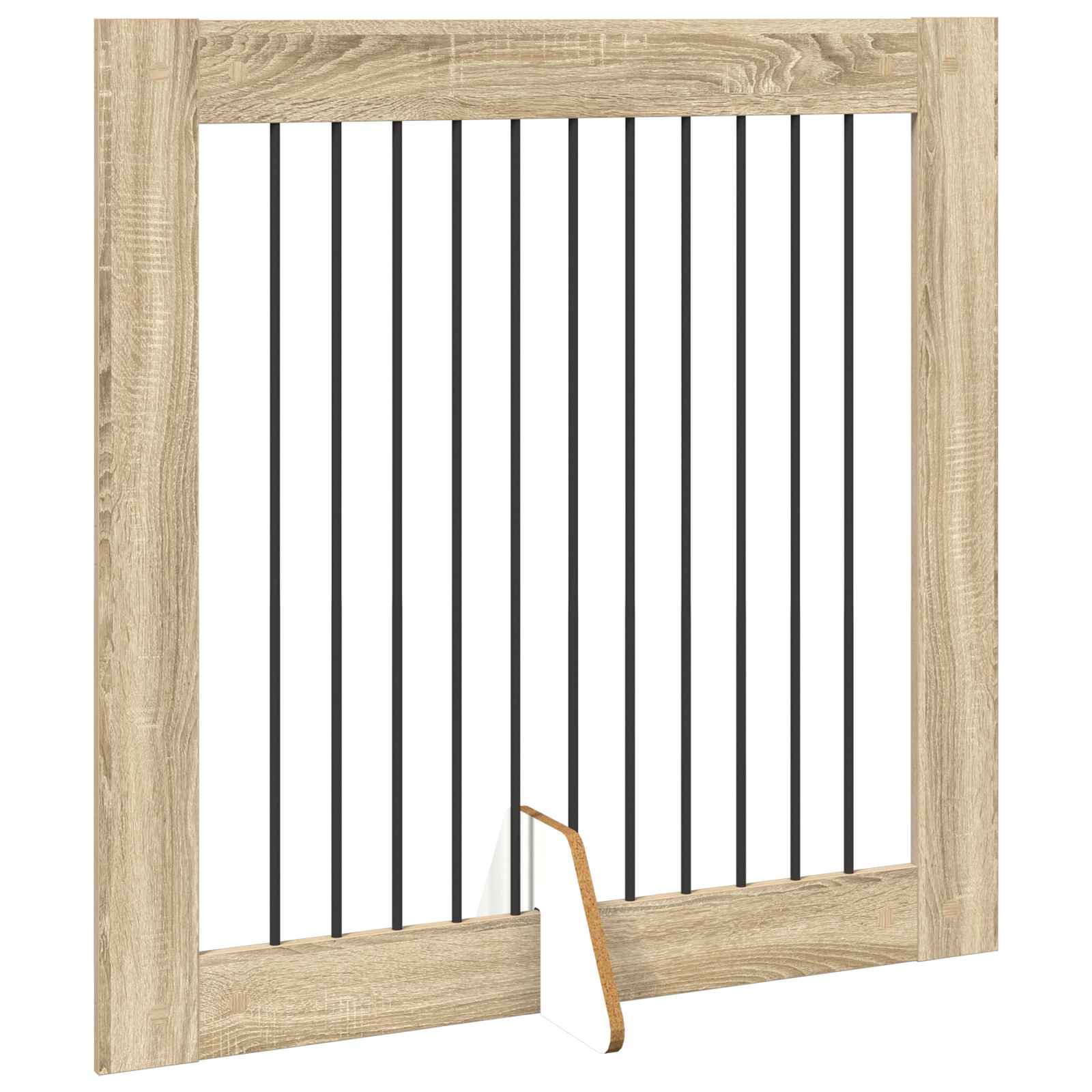 Klappbares Hundetor mit Ständern 4 pcs Sonoma-Eiche 401 cm
