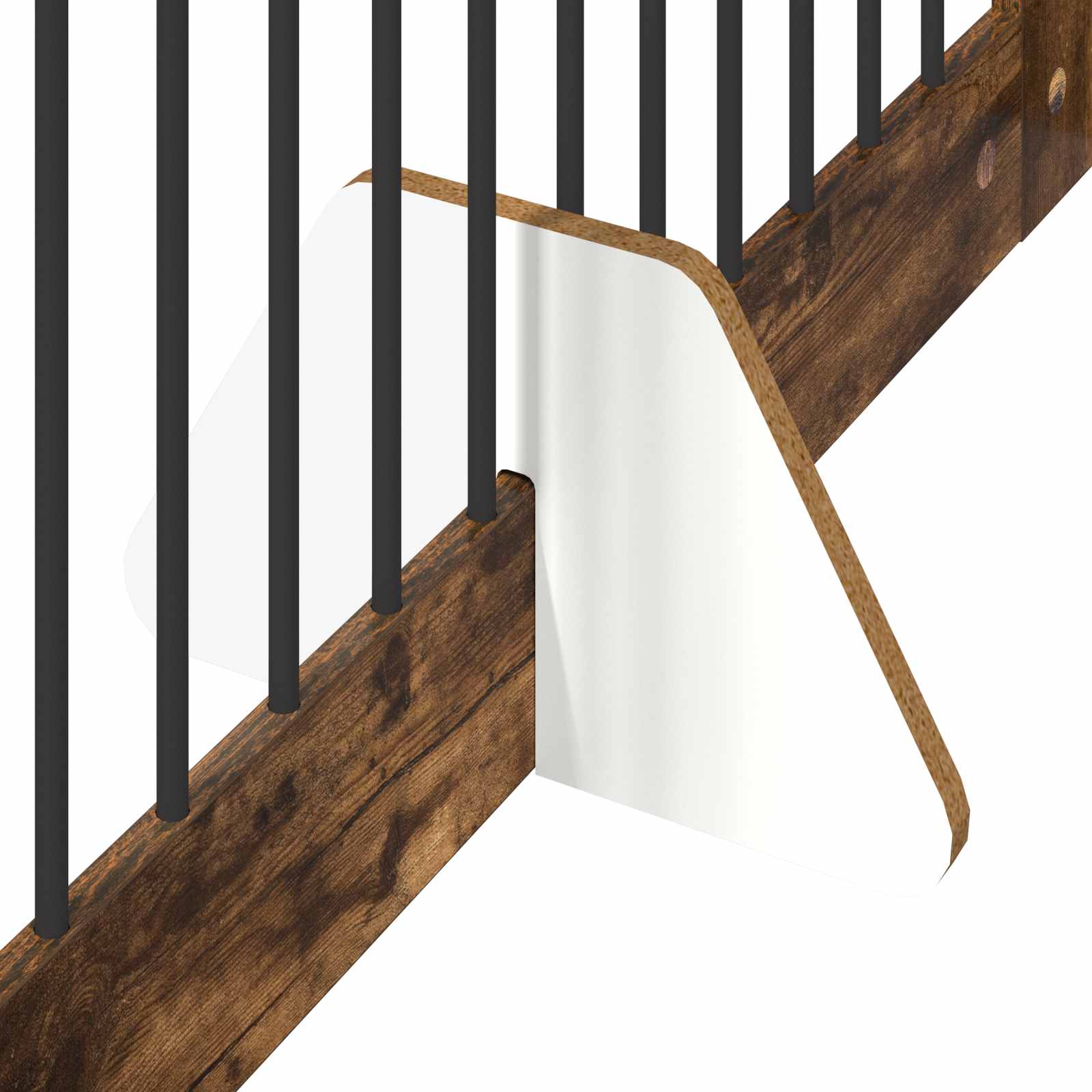 Klappbares Hundetor mit Ständern 4 pcs Geräucherte Eiche 401 cm