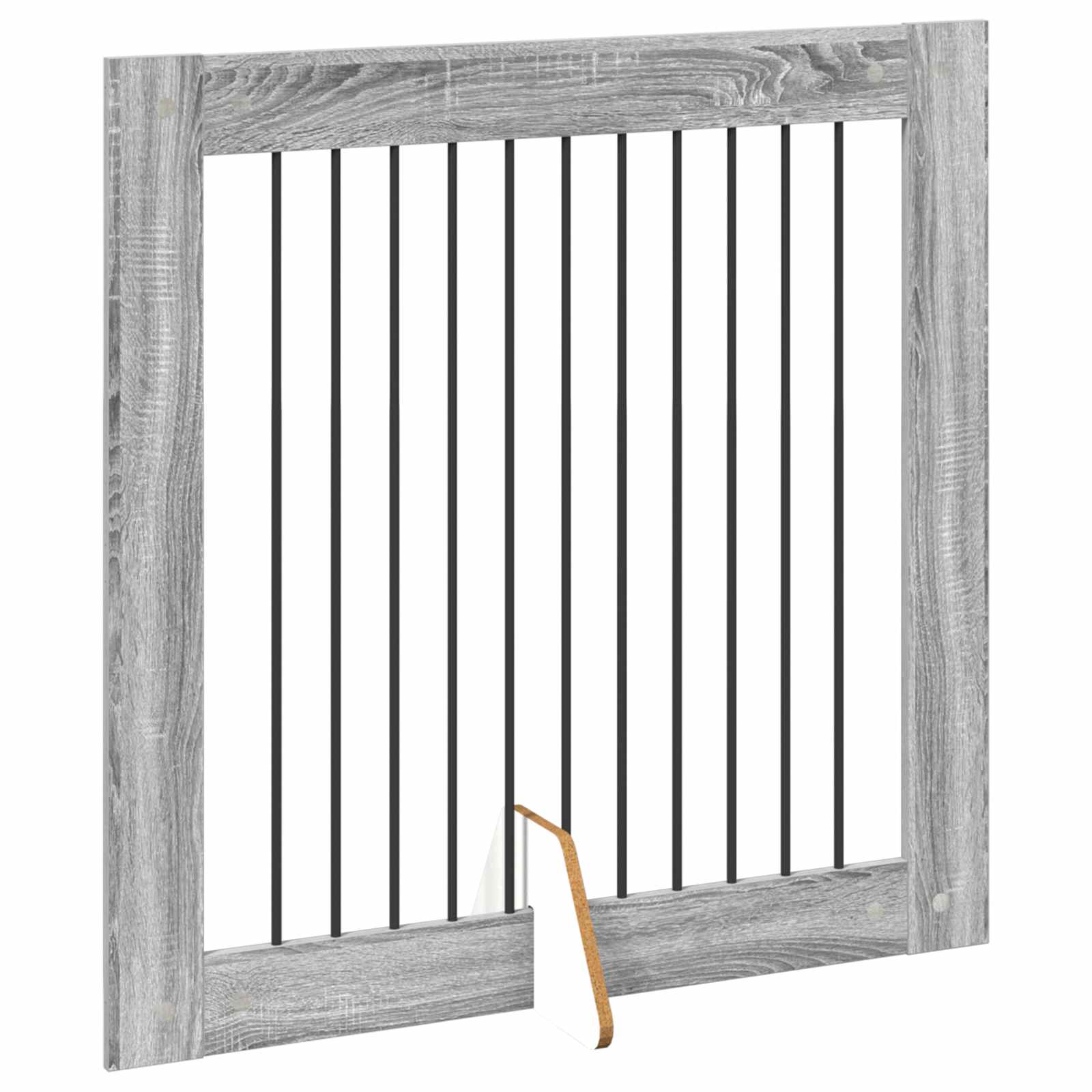 Klappbares Hundetor mit Ständern 4 pcs Graues Sonoma 401 cm