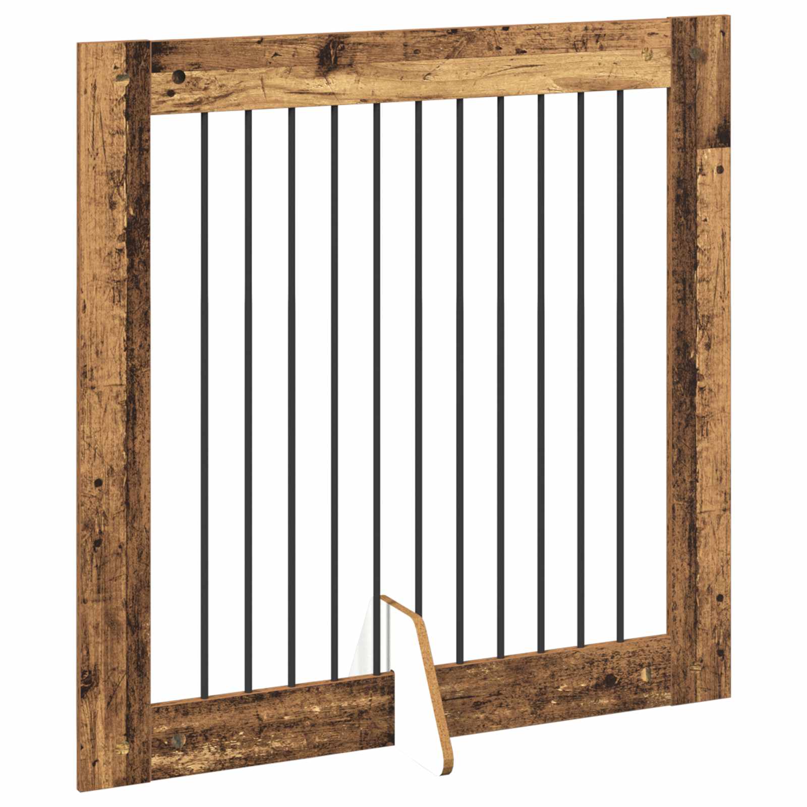 Klappbares Hundetor mit Ständern 4 pcs Altholz 401 cm