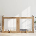 Klappbares Hundetor mit Ständern 4 pcs Artisan-Eiche 401 cm
