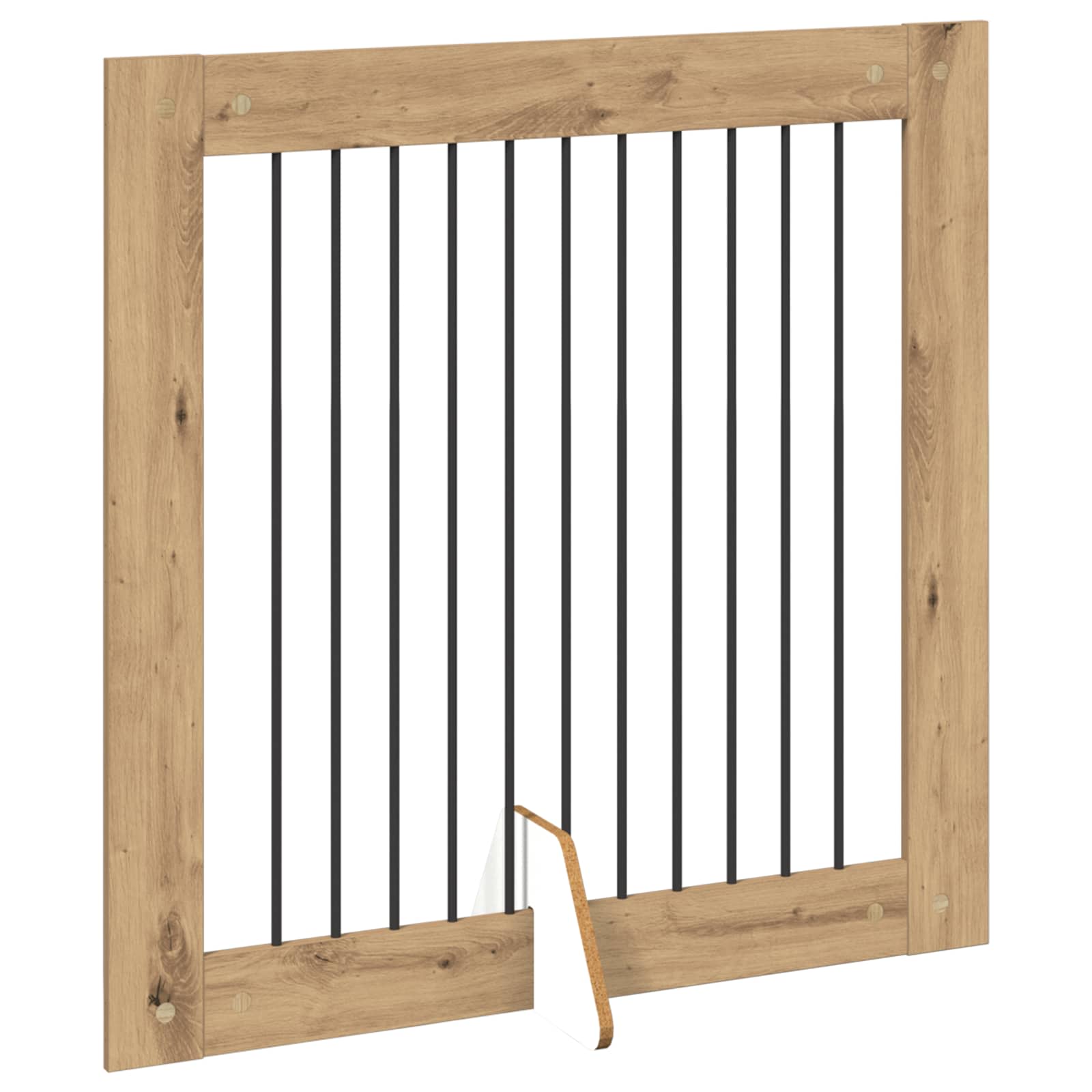 Klappbares Hundetor mit Ständern 4 pcs Artisan-Eiche 401 cm