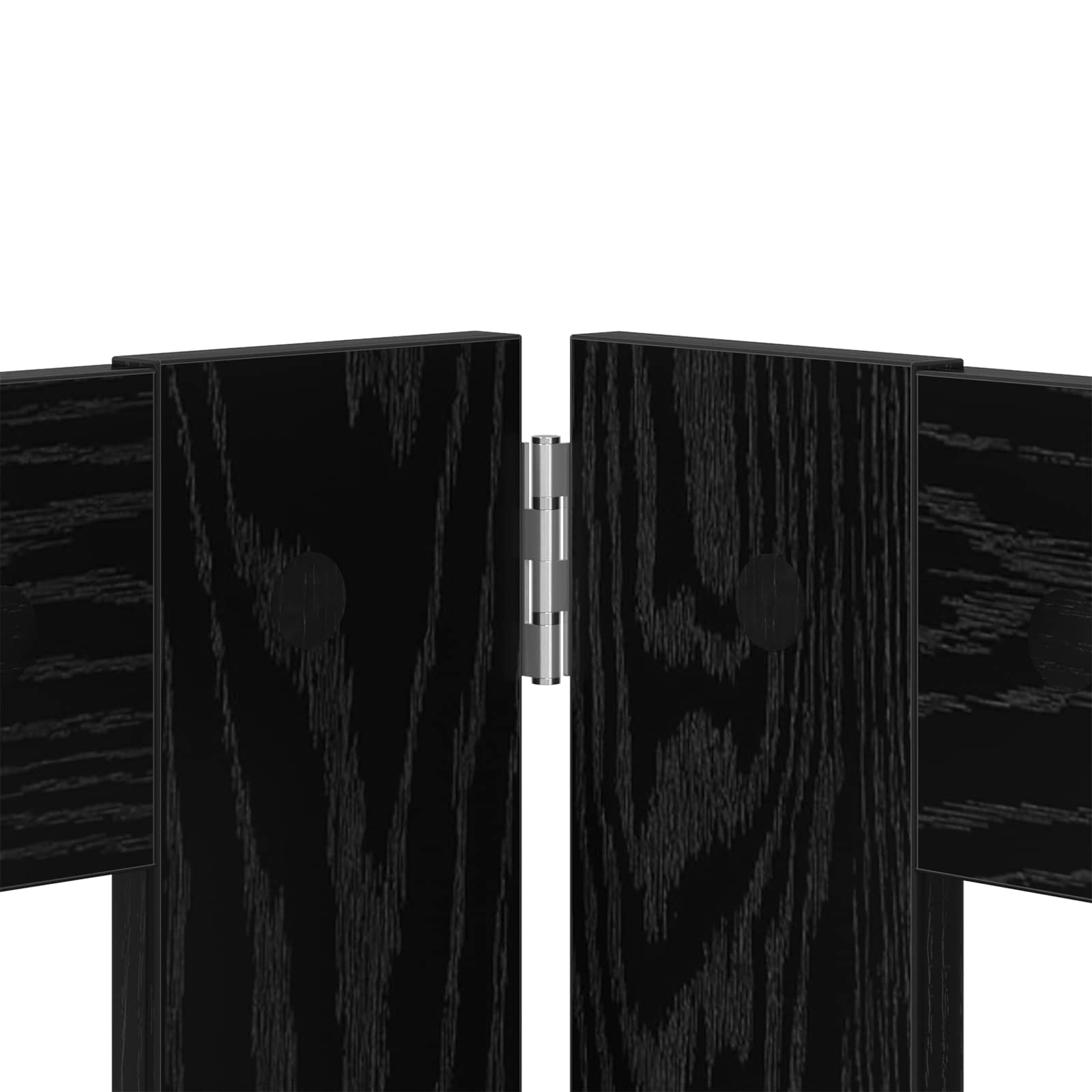 Klappbares Hundetor mit Ständern 2 pcs Schwarze Eiche 160,5 cm