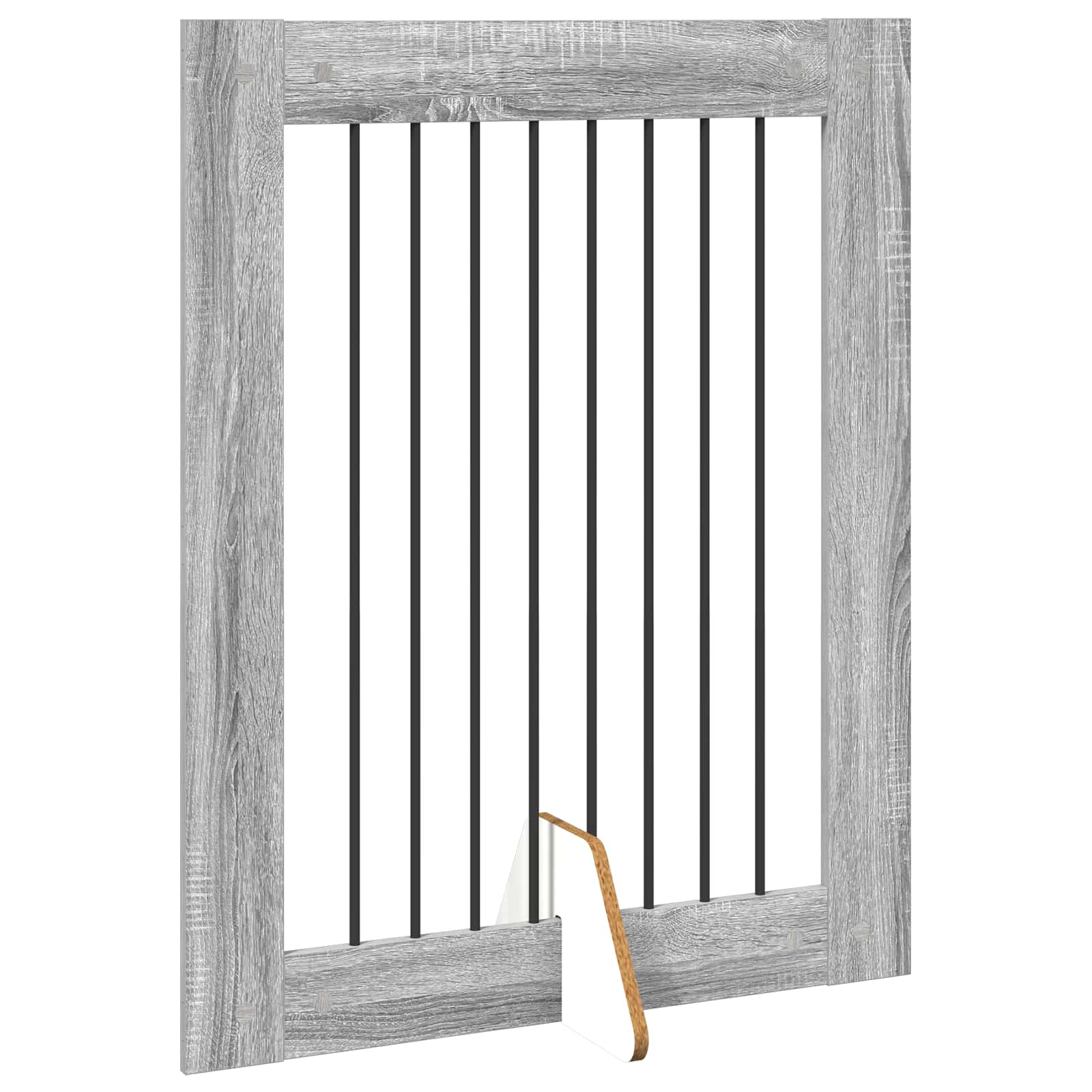Klappbares Hundetor mit Ständern 2 pcs Graues Sonoma 160,5 cm