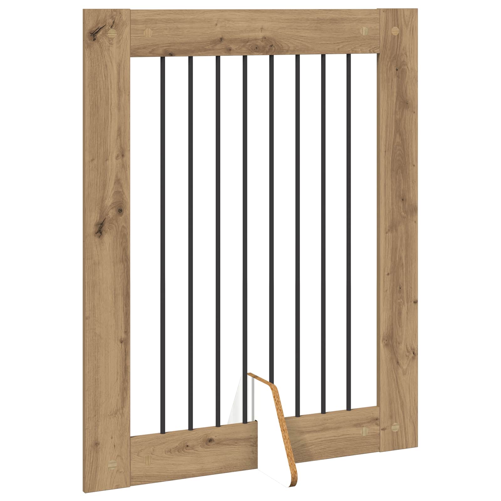 Klappbares Hundetor mit Ständern 2 pcs Artisan-Eiche 160,5 cm