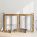 Klappbares Hundetor mit Ständern 4 pcs Artisan-Eiche 321 cm