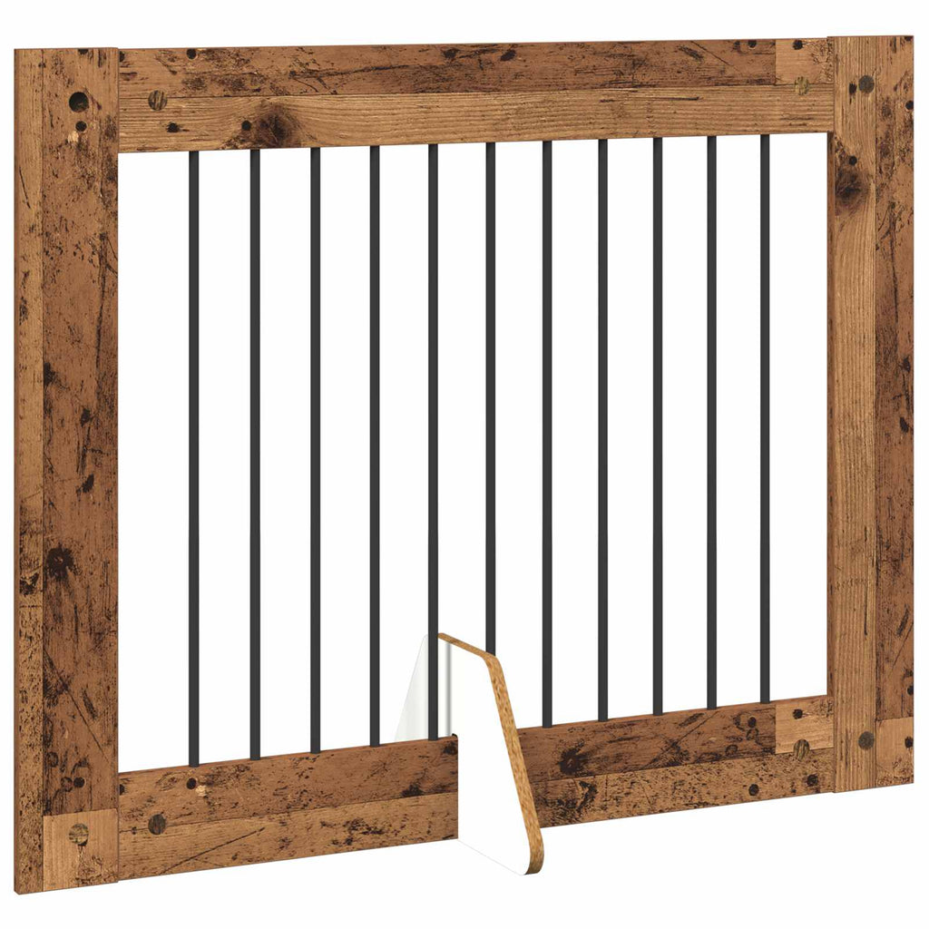 Klappbares Hundetor mit Ständern 2 pcs Altholz 200,5 cm