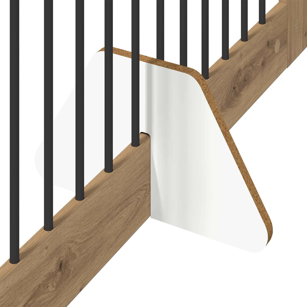 Klappbares Hundetor mit Ständern 2 pcs Artisan-Eiche 200,5 cm