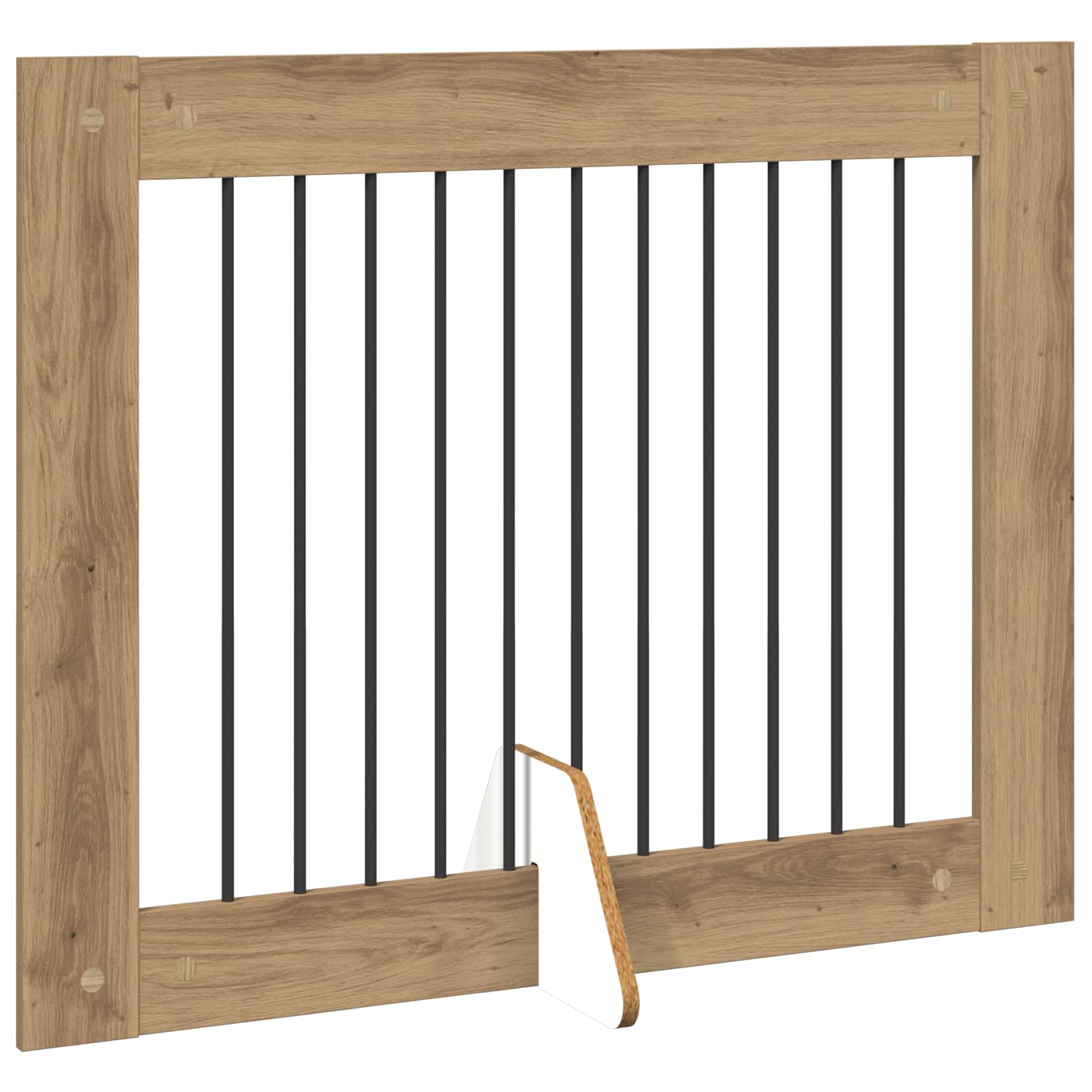 Klappbares Hundetor mit Ständern 4 pcs Artisan-Eiche 401 cm