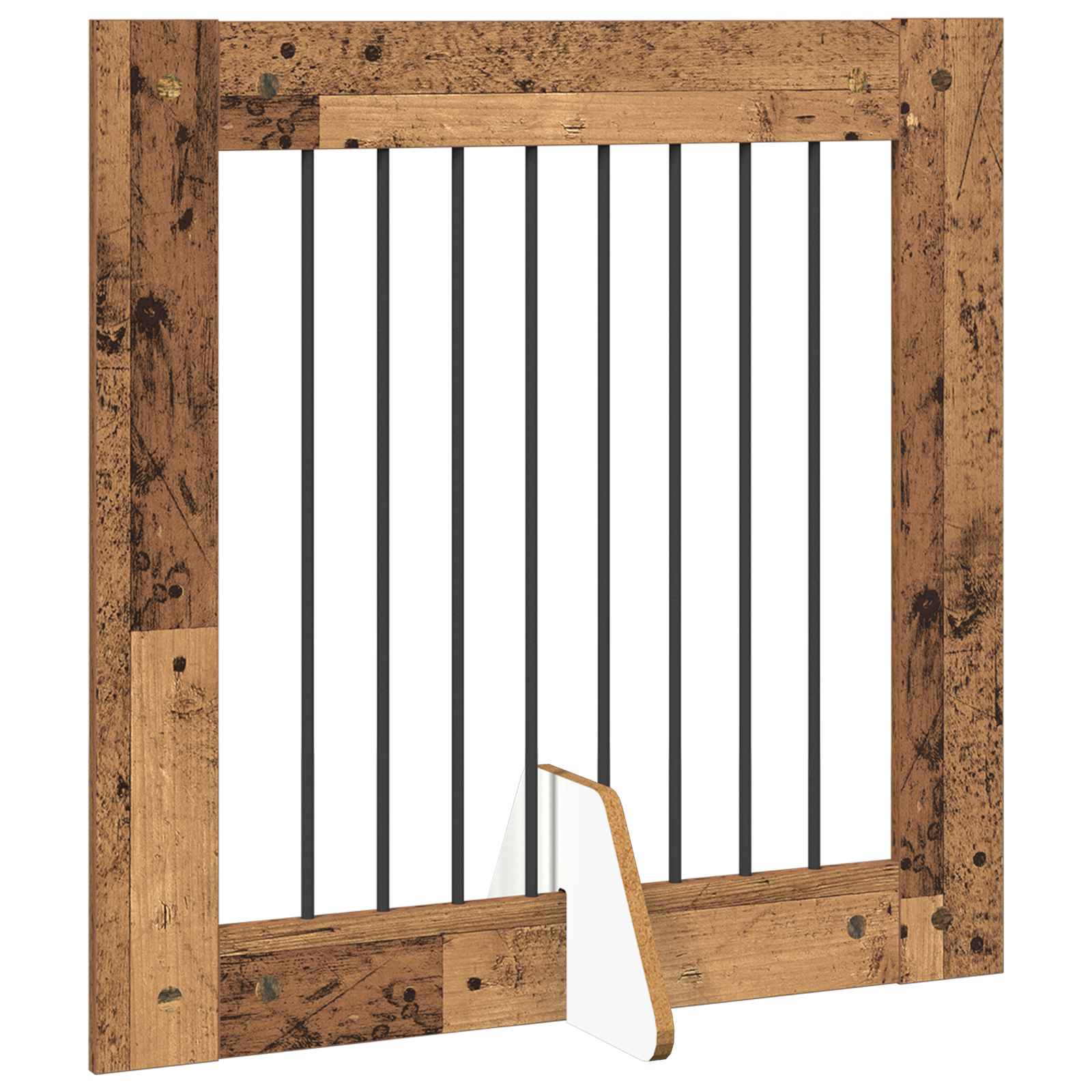Klappbares Hundetor mit Ständern 4 pcs Altholz 321 cm
