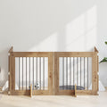 Klappbares Hundetor mit Ständern 4 pcs Artisan-Eiche 321 cm