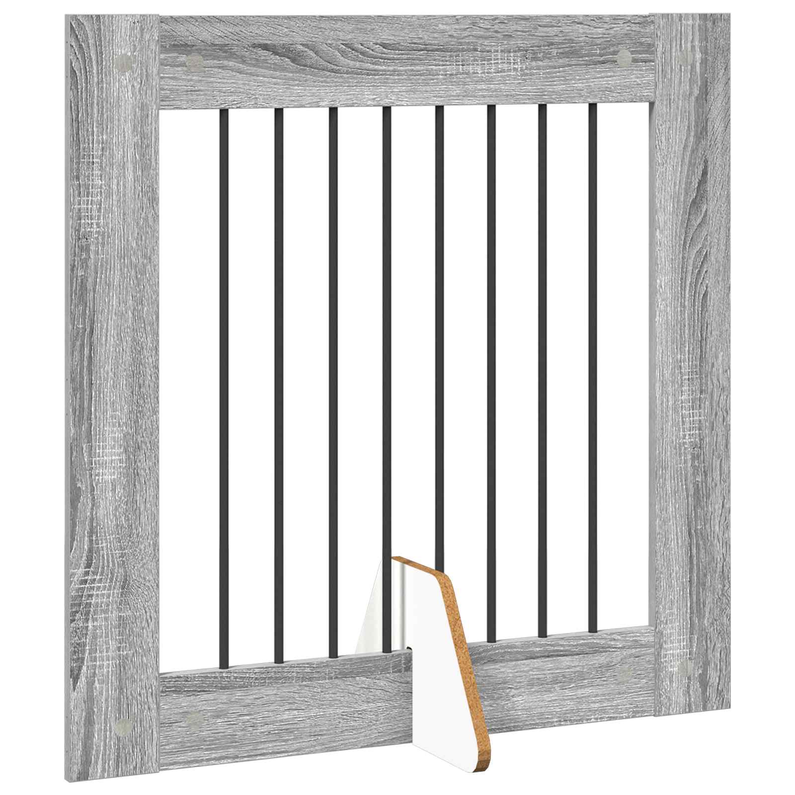 Klappbares Hundetor mit Ständern 6 pcs Graues Sonoma 482 cm