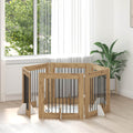 Klappbares Hundetor mit Ständern 6 pcs Artisan-Eiche 482 cm