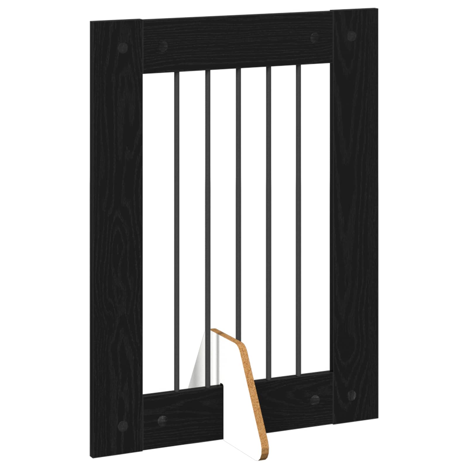 Klappbares Hundetor mit Ständern 2 pcs Schwarze Eiche 120,5 cm