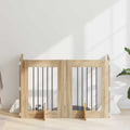Klappbares Hundetor mit Ständern 4 pcs Sonoma-Eiche 241 cm