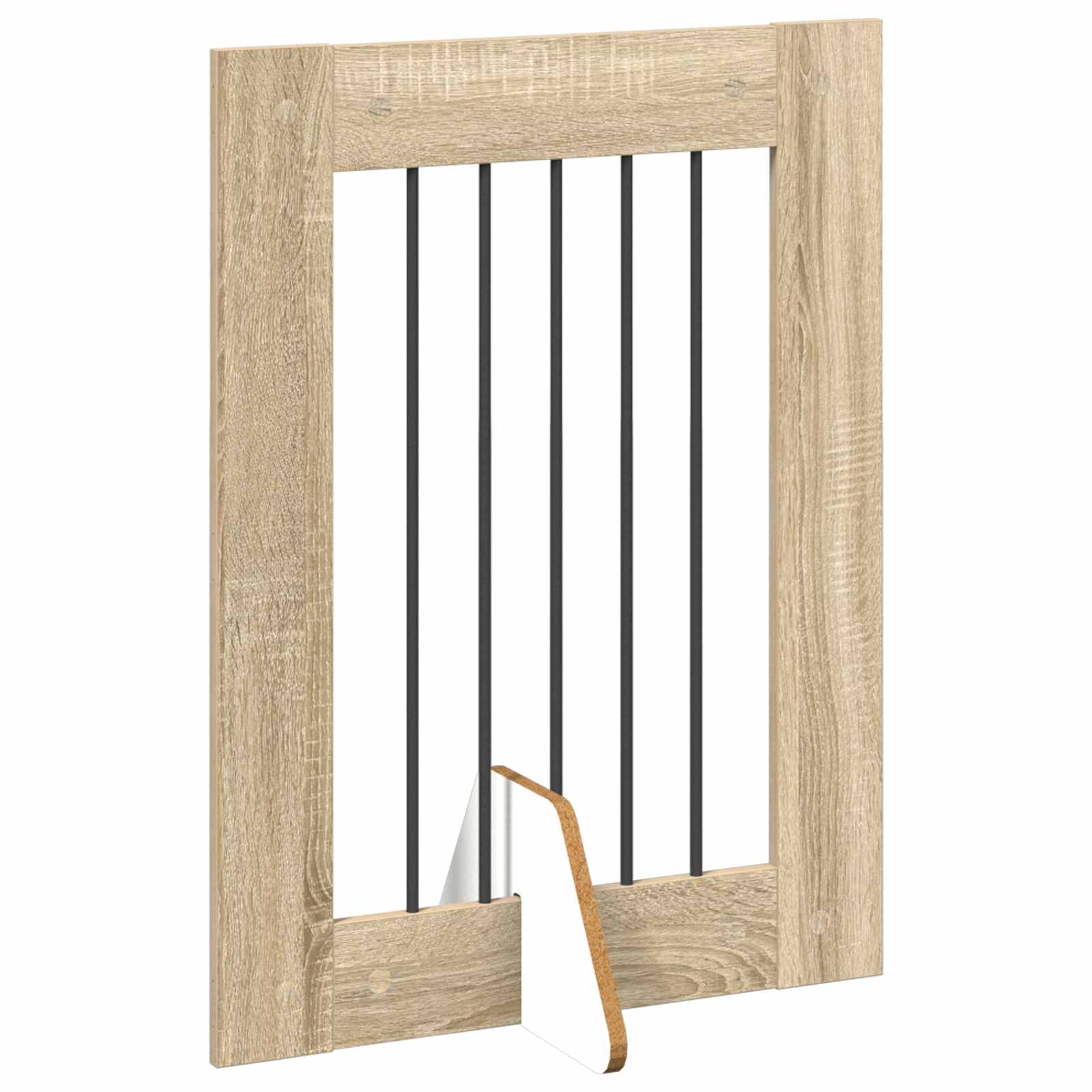 Klappbares Hundetor mit Ständern 4 pcs Sonoma-Eiche 241 cm
