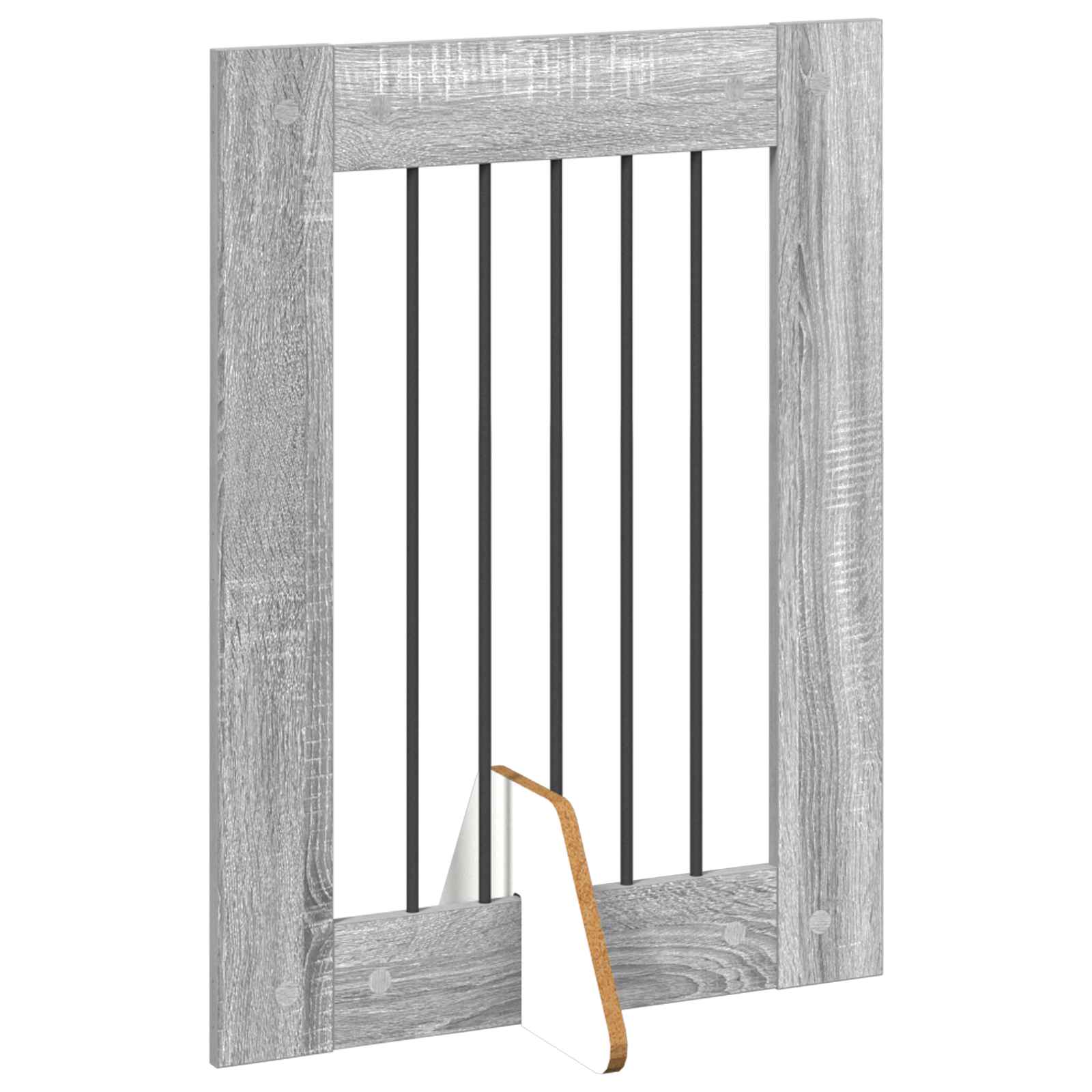 Klappbares Hundetor mit Ständern 4 pcs Graues Sonoma 241 cm