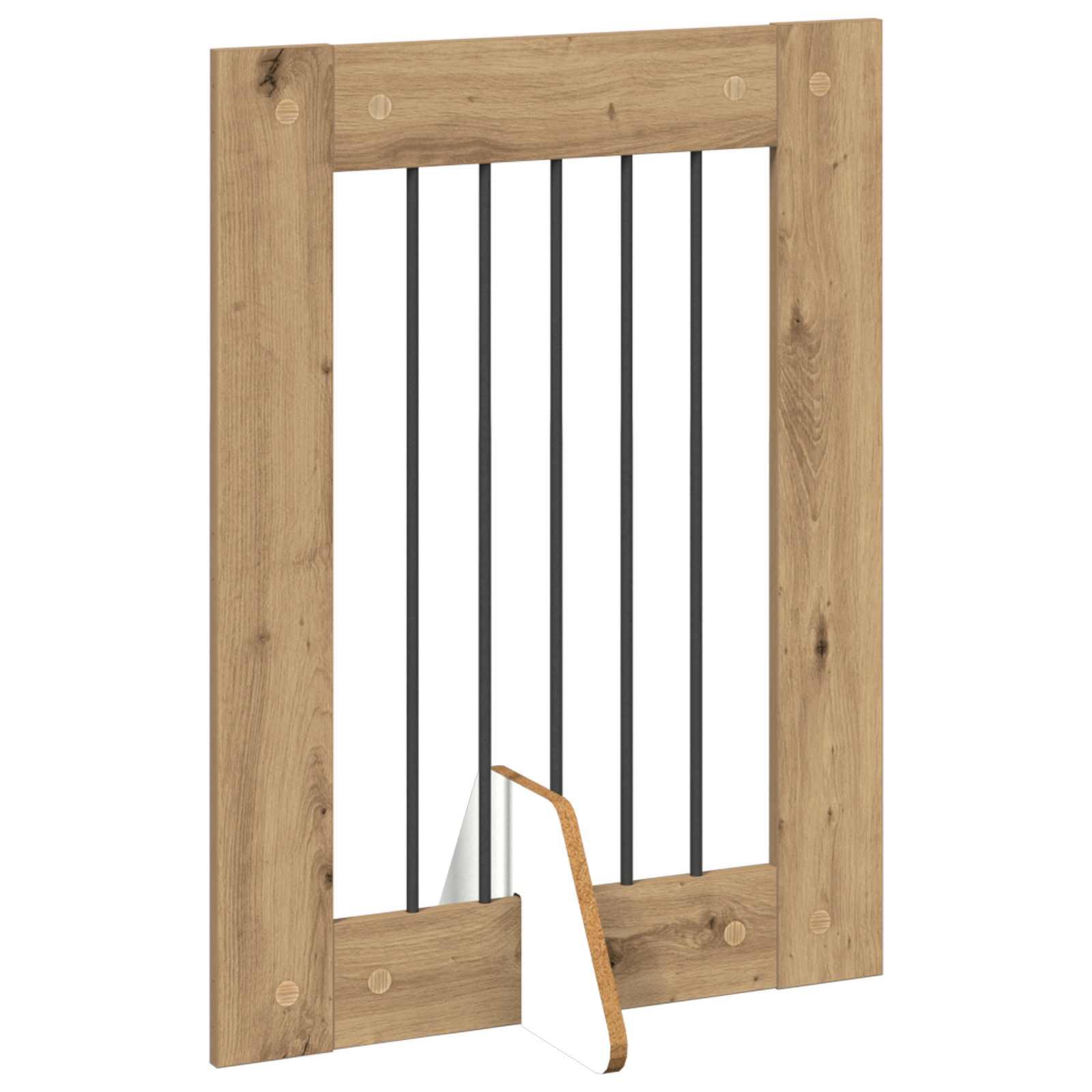 Klappbares Hundetor mit Ständern 4 pcs Artisan-Eiche 241 cm