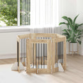 Klappbares Hundetor mit Ständern 6 pcs Sonoma-Eiche 362 cm