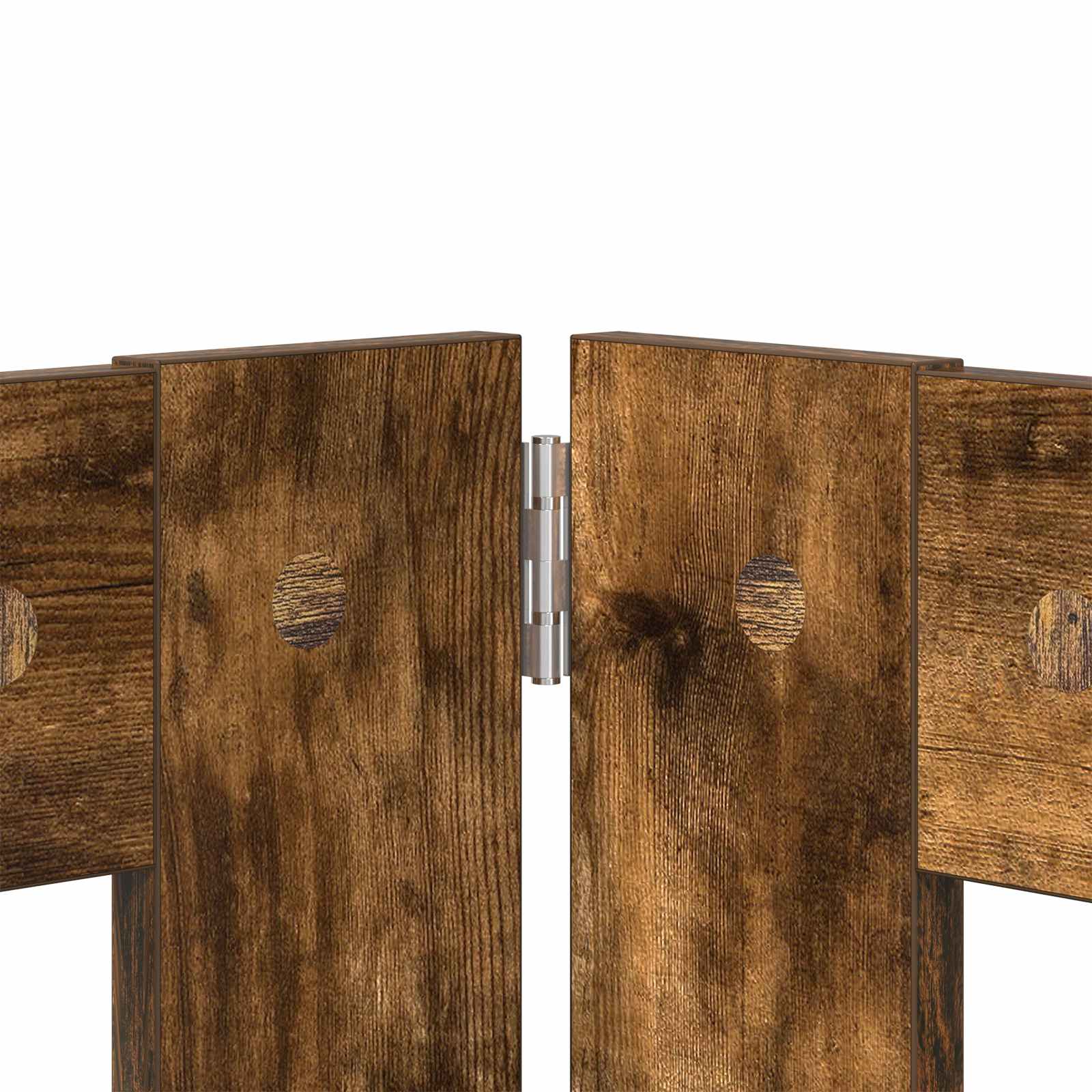 Klappbares Hundetor mit Ständern 6 pcs Geräucherte Eiche 362 cm