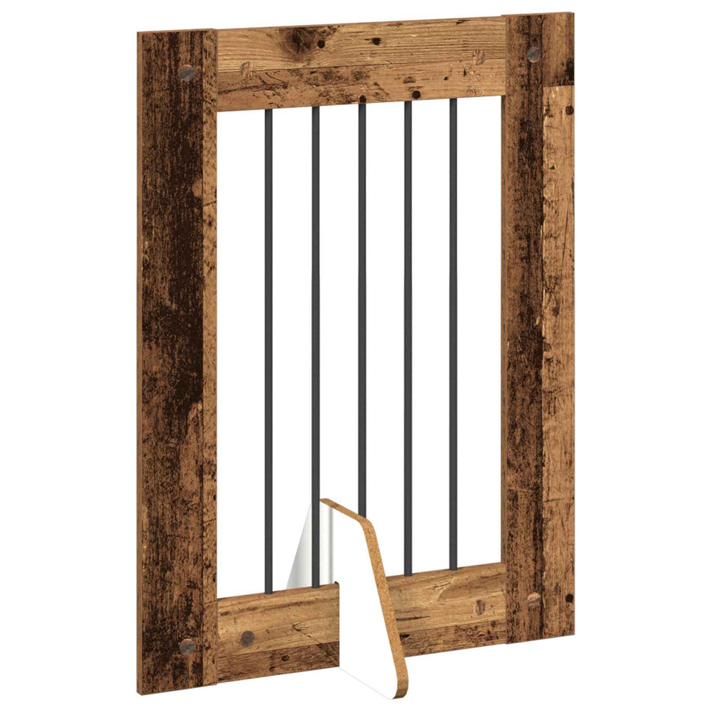 Klappbares Hundetor mit Ständern 6 pcs Altholz 362 cm