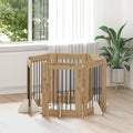 Klappbares Hundetor mit Ständern 6 pcs Artisan-Eiche 362 cm