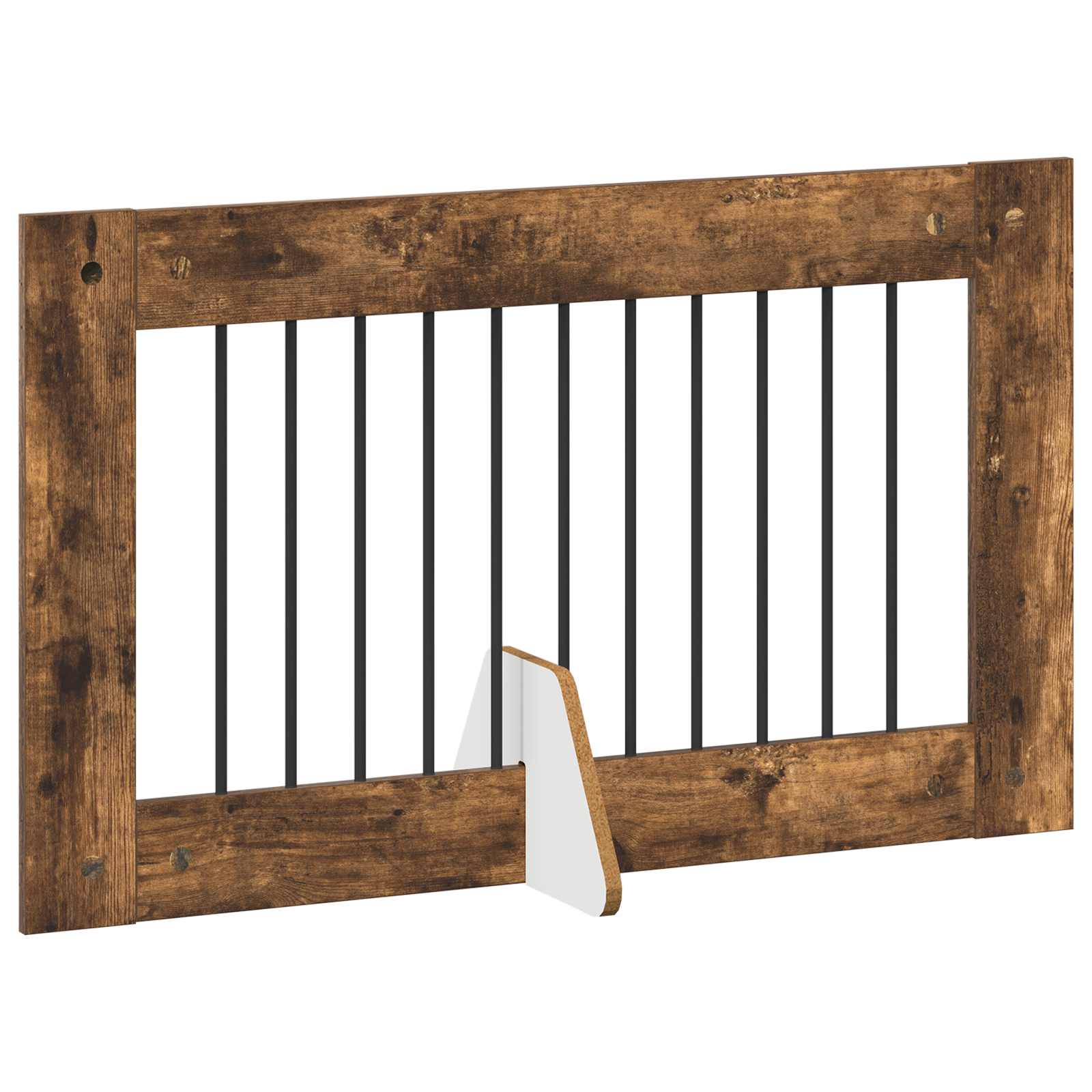 Klappbares Hundetor mit Ständern 4 pcs Geräucherte Eiche 401 cm