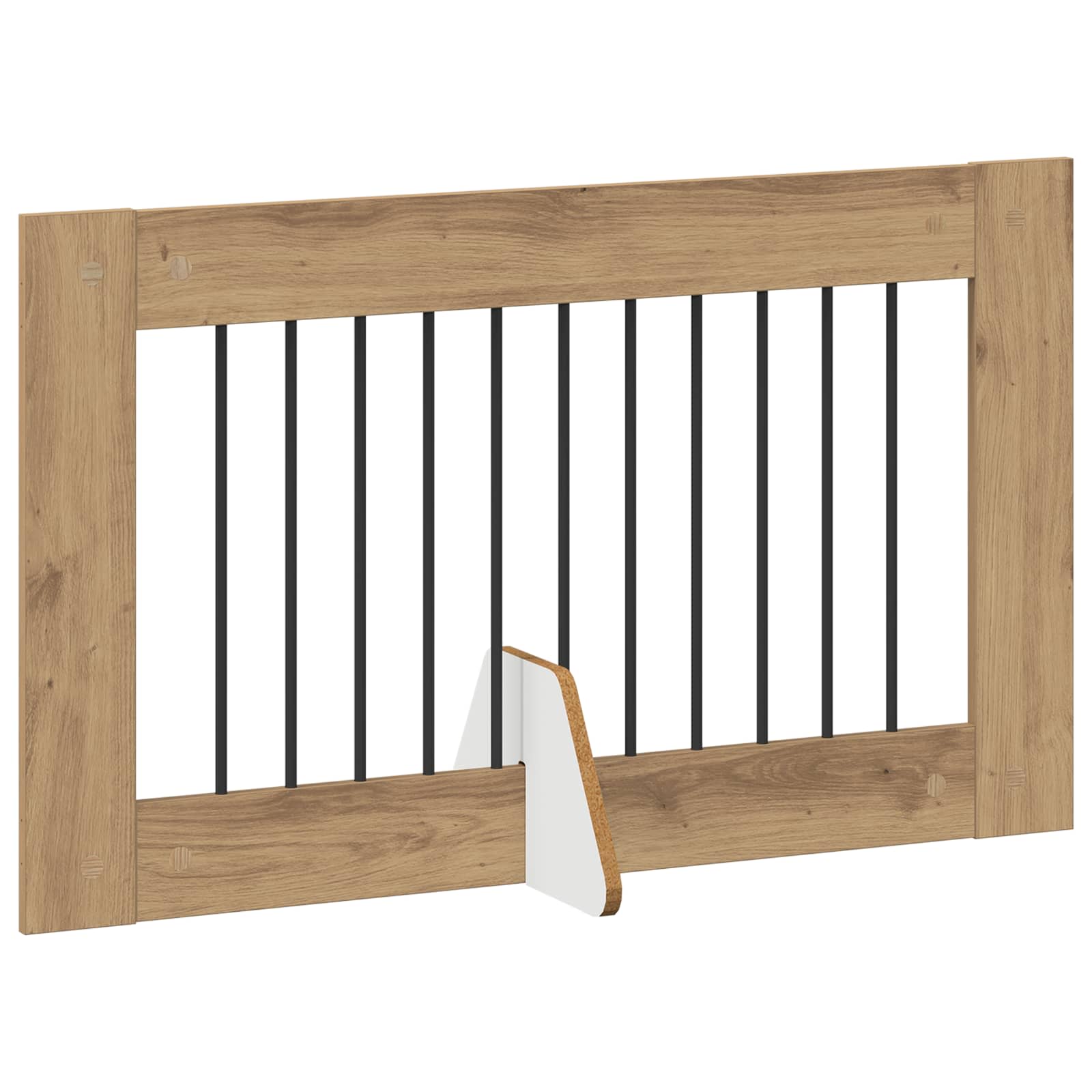 Klappbares Hundetor mit Ständern 4 pcs Artisan-Eiche 401 cm