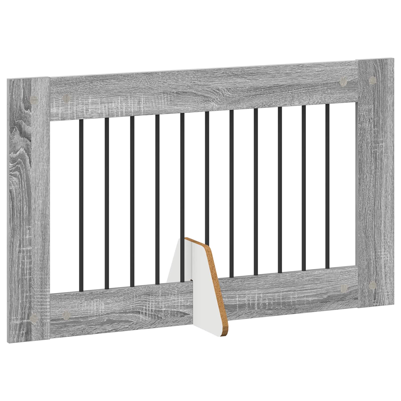 Klappbares Hundetor mit Ständern 6 pcs Graues Sonoma 602 cm