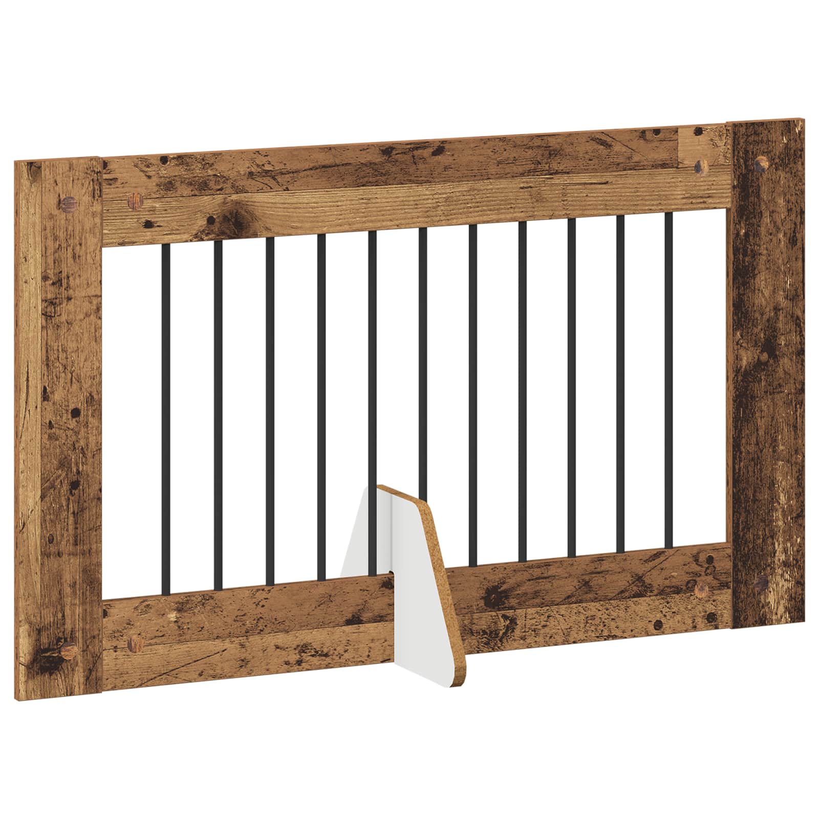 Klappbares Hundetor mit Ständern 6 pcs Altholz 602 cm