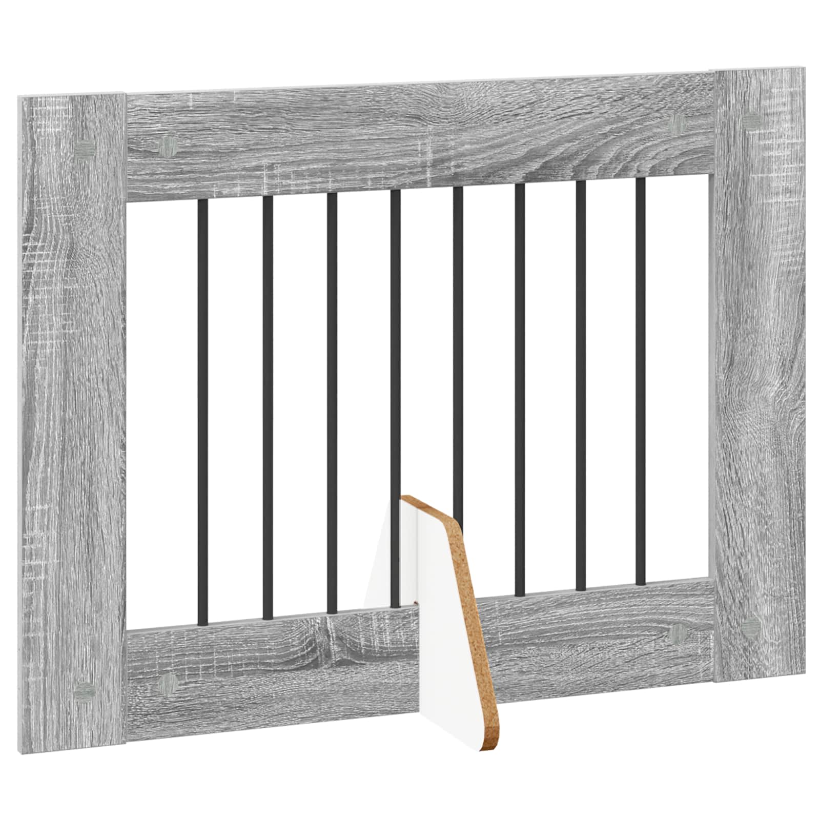 Klappbares Hundetor mit Ständern 2 pcs Graues Sonoma 160,5 cm