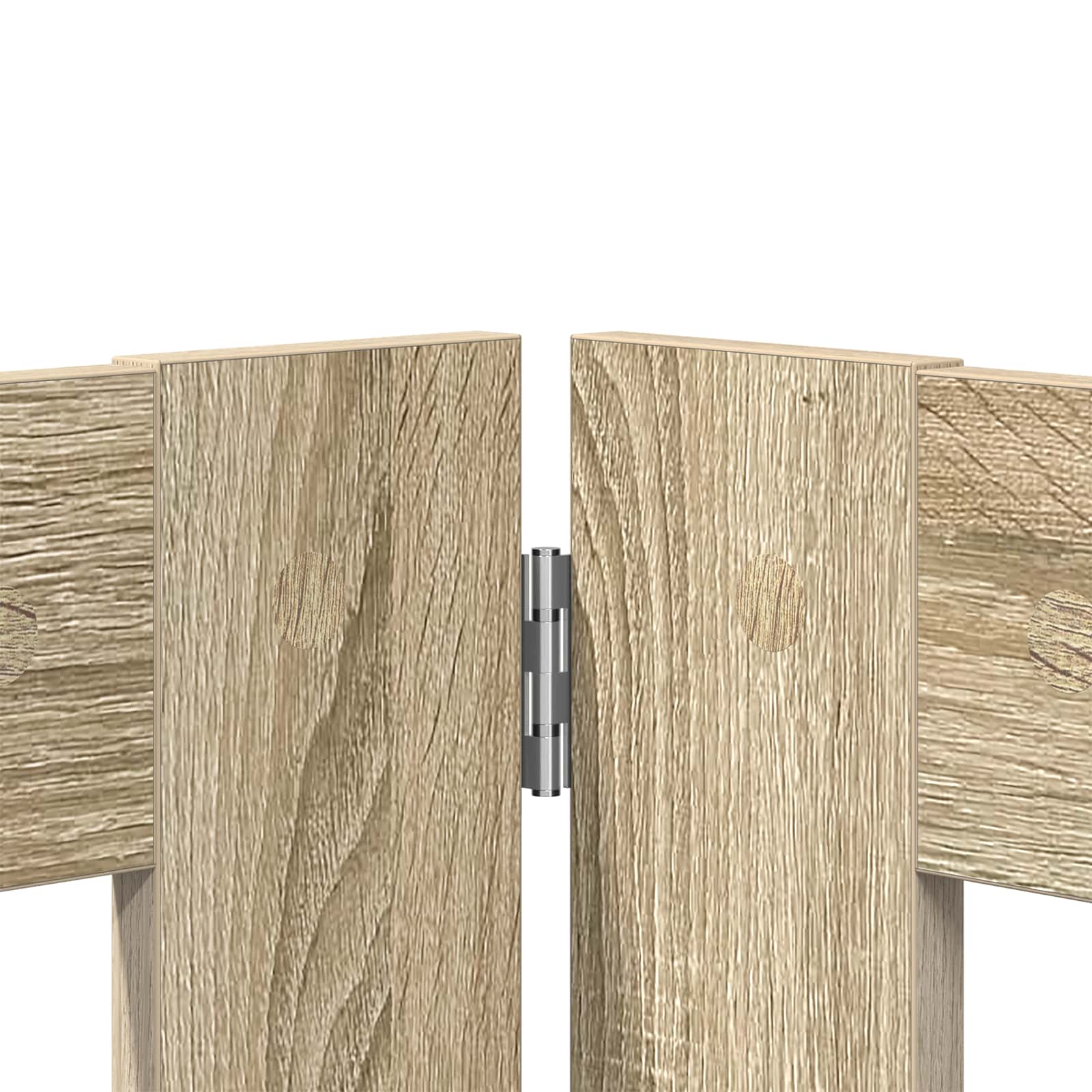 Klappbares Hundetor mit Ständern 4 pcs Sonoma-Eiche 321 cm