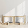 Klappbares Hundetor mit Ständern 4 pcs Sonoma-Eiche 321 cm