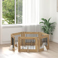 Klappbares Hundetor mit Ständern 6 pcs Artisan-Eiche 482 cm