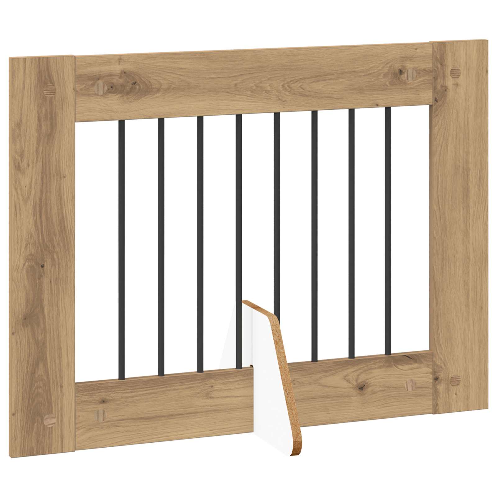Klappbares Hundetor mit Ständern 6 pcs Artisan-Eiche 482 cm