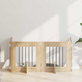 Klappbares Hundetor mit Ständern 4 pcs Sonoma-Eiche 241 cm