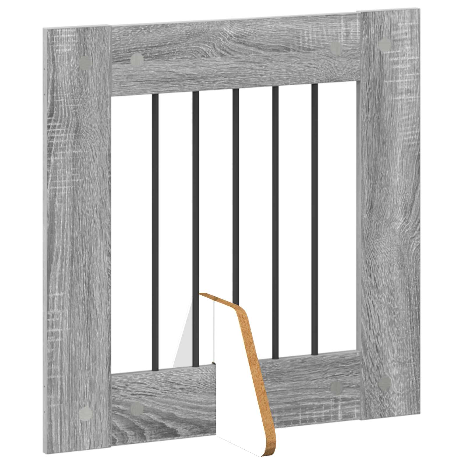 Klappbares Hundetor mit Ständern 4 pcs Graues Sonoma 241 cm