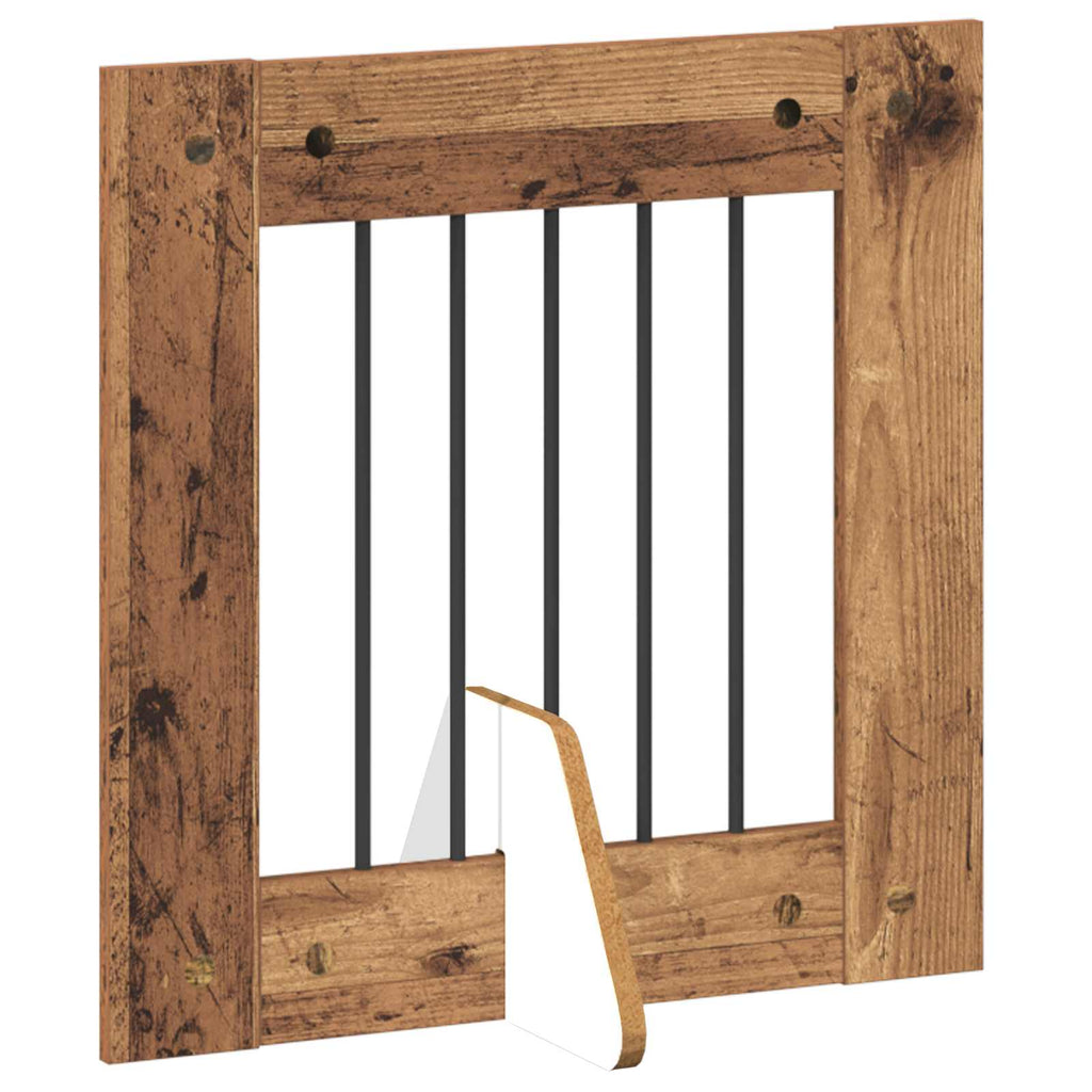 Klappbares Hundetor mit Ständern 6 pcs Altholz 362 cm